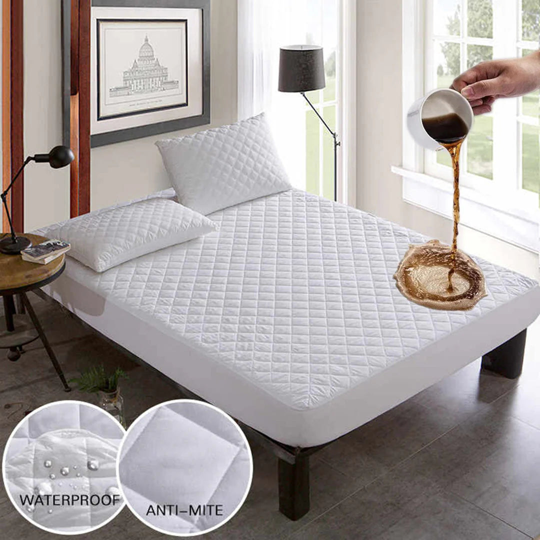 Ultrasonic 100% Waterproof Mattress Covers (White)
