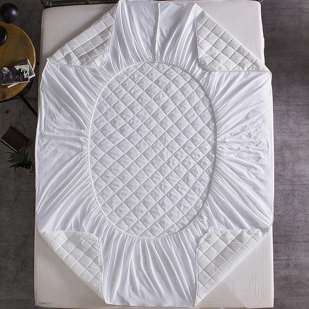 Ultrasonic 100% Waterproof Mattress Covers (White)