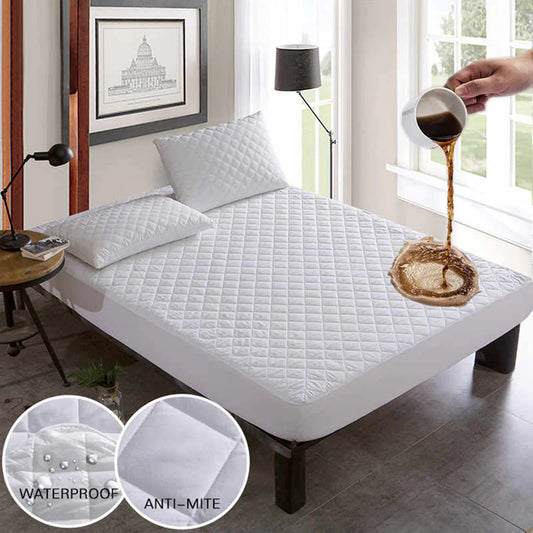 Ultrasonic 100% Waterproof Mattress Covers (White)