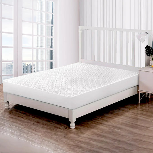 Quilted Fitted 100% Waterproof Mattress Cover (White)