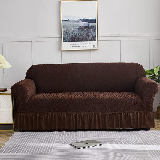 Zebra Pattern Sofa Cover (Brown)