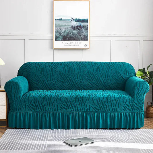 Zebra Pattern Sofa Cover (Zinc)