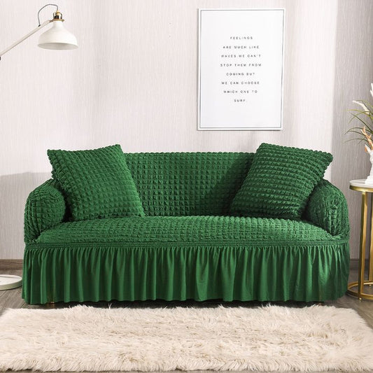Textured Sofa Cover - Green
