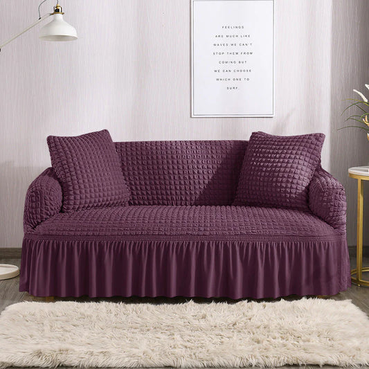 Textured Sofa Cover - Purple