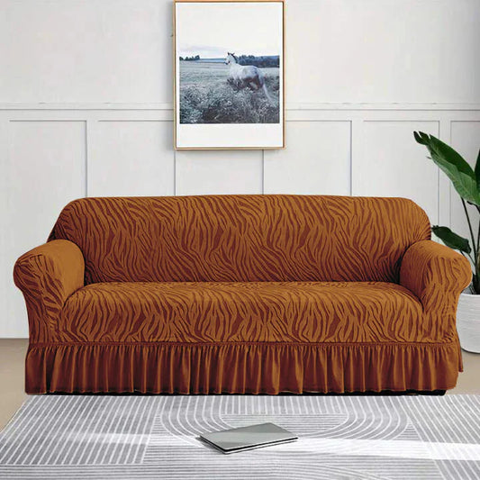 Zebra Pattern Sofa Cover (Golden)