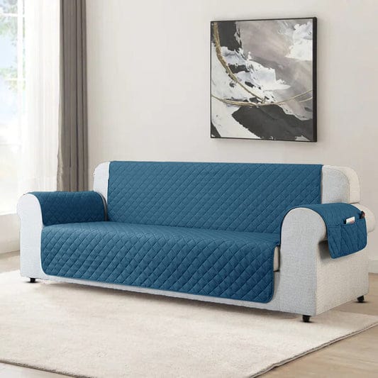 Quilted Sofa Cover (Zinc)