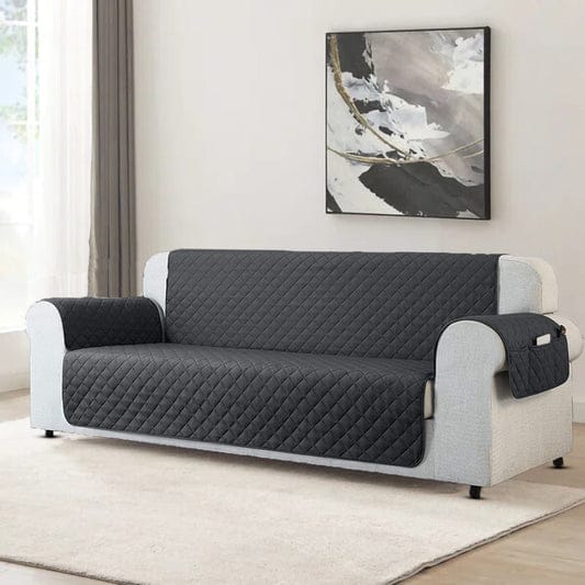 Quilted Sofa Cover (Grey)