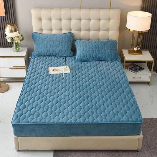 Diamond Quilted 100% Waterproof Mattress Cover (Zinc)